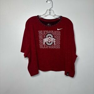 The Nike Tee Ohio State Buckeyes Red Crop Top Short Sleeve T-Shirt XXL